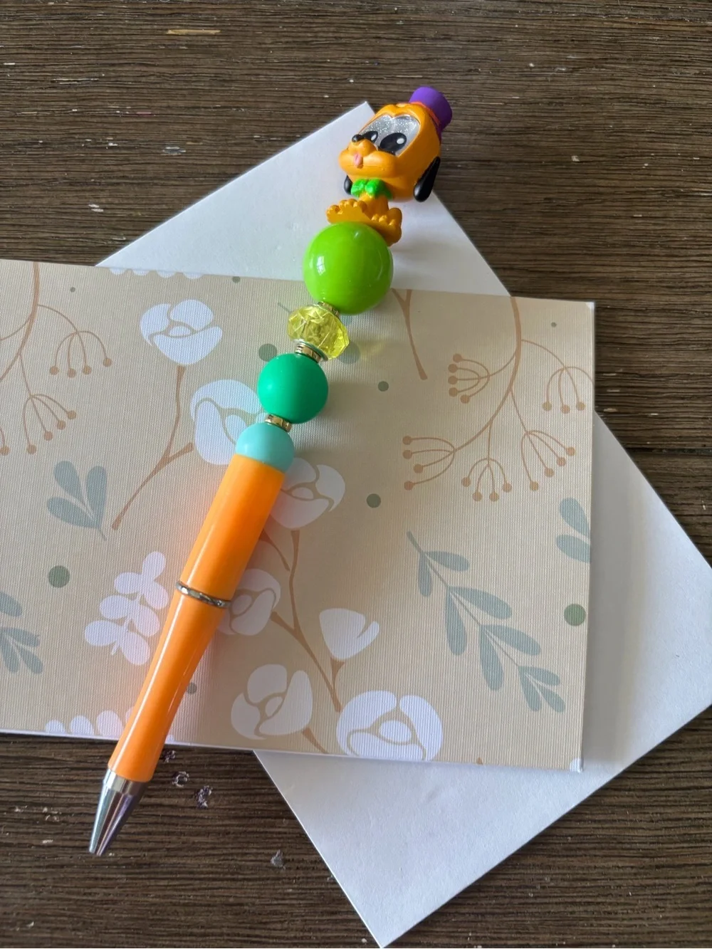 Disney Doorables: Mickey Mouse & Friends: Pluto Halloween handmade Bead Pen